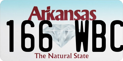 AR license plate 166WBC