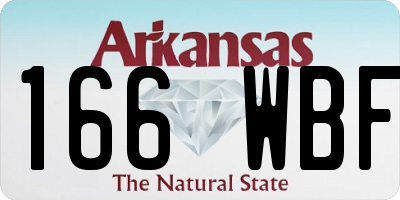 AR license plate 166WBF