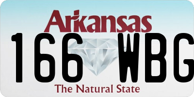 AR license plate 166WBG
