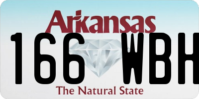 AR license plate 166WBH