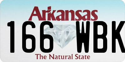 AR license plate 166WBK