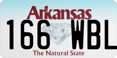 AR license plate 166WBL