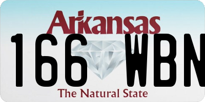 AR license plate 166WBN