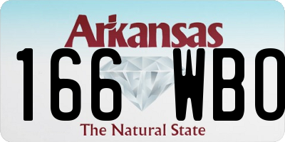 AR license plate 166WBO