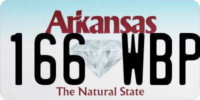 AR license plate 166WBP
