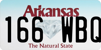 AR license plate 166WBQ