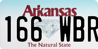 AR license plate 166WBR