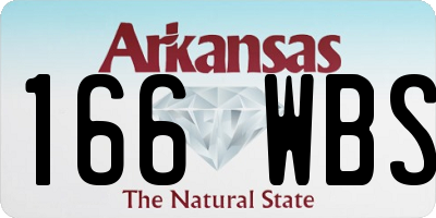 AR license plate 166WBS