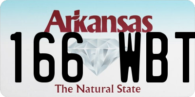AR license plate 166WBT
