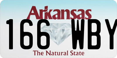 AR license plate 166WBY