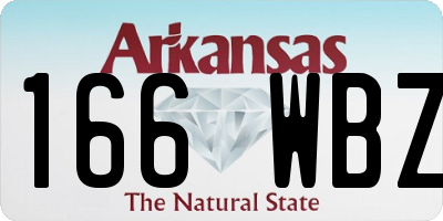 AR license plate 166WBZ