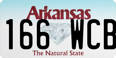 AR license plate 166WCB