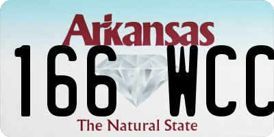AR license plate 166WCC