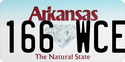 AR license plate 166WCE