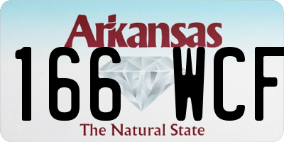 AR license plate 166WCF