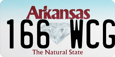 AR license plate 166WCG