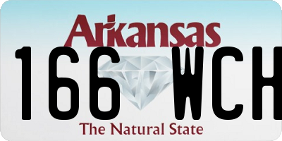 AR license plate 166WCH