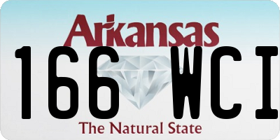 AR license plate 166WCI