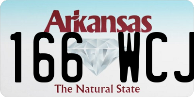 AR license plate 166WCJ
