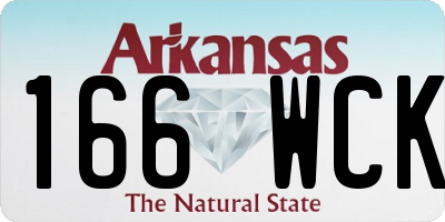 AR license plate 166WCK
