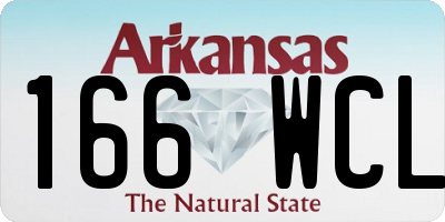 AR license plate 166WCL