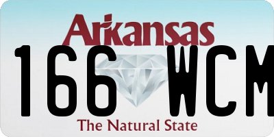 AR license plate 166WCM
