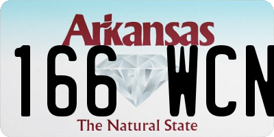 AR license plate 166WCN