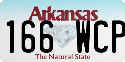 AR license plate 166WCP