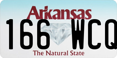 AR license plate 166WCQ