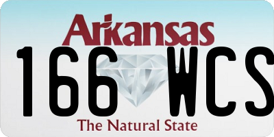 AR license plate 166WCS