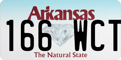 AR license plate 166WCT