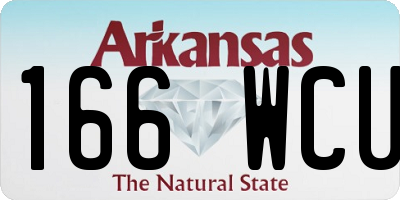 AR license plate 166WCU