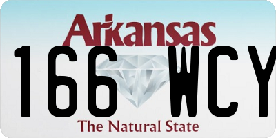 AR license plate 166WCY