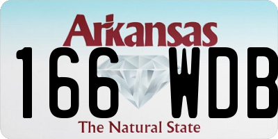 AR license plate 166WDB