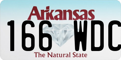 AR license plate 166WDC