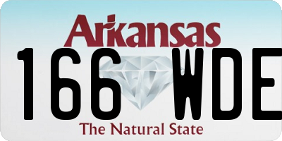 AR license plate 166WDE