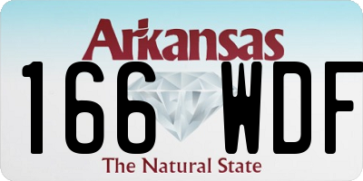 AR license plate 166WDF