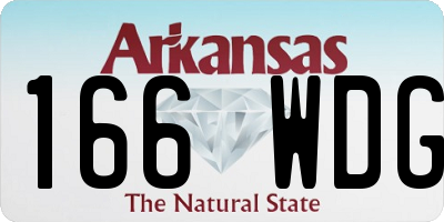AR license plate 166WDG