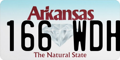 AR license plate 166WDH
