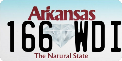 AR license plate 166WDI