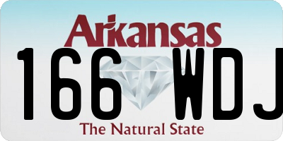 AR license plate 166WDJ