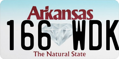 AR license plate 166WDK