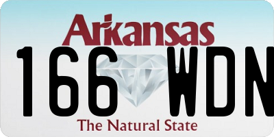 AR license plate 166WDN