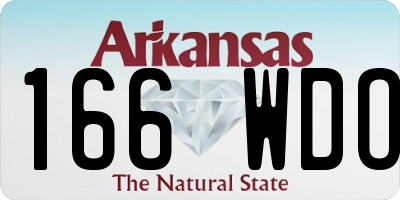 AR license plate 166WDO