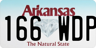 AR license plate 166WDP