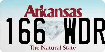 AR license plate 166WDR