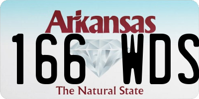 AR license plate 166WDS