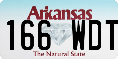 AR license plate 166WDT