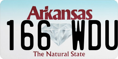 AR license plate 166WDU