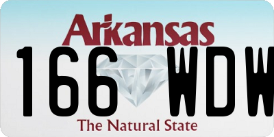 AR license plate 166WDW
